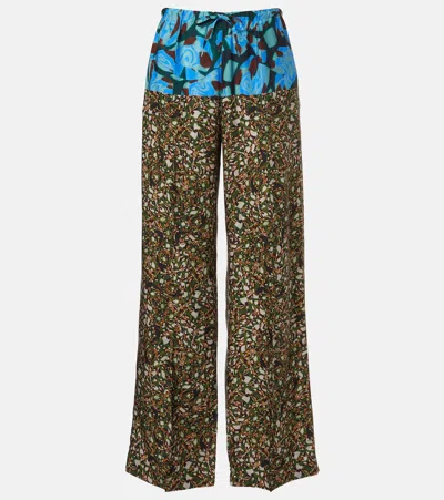 Dries Van Noten Printed Wide-leg Pants In Multi