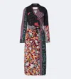 Dries Van Noten Patchwork Printed Trench Coat In Multi