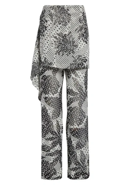 Dries Van Noten Pritty Polka Dot Silk Skirt Pants In Multi