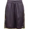Dries Van Noten Priya Contrast Trim Satin Shorts