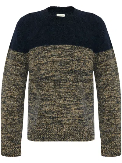 Dries Van Noten Pullover In Colour-block-optik In Nude