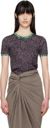 Dries Van Noten Floral-print T-shirt In 306 Smoke