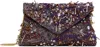 Dries Van Noten Purple & Red Embellished Envelope Bag In 352 Red