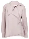 Dries Van Noten Wrap Design Shirt With Pleated Back In Pink