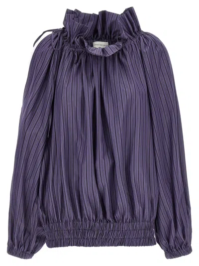 DRIES VAN NOTEN PURPLE COLY BLOUSE