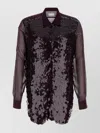 Dries Van Noten Men Purple Crepe Curles Shirt In Brown