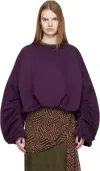 Dries Van Noten Purple Draped Sweatshirt In Purple