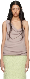 DRIES VAN NOTEN PINK DRAPED TOP