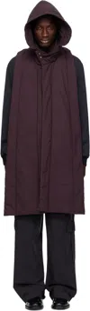 Dries Van Noten Purple Hooded Cotton Vest In 357 Auber
