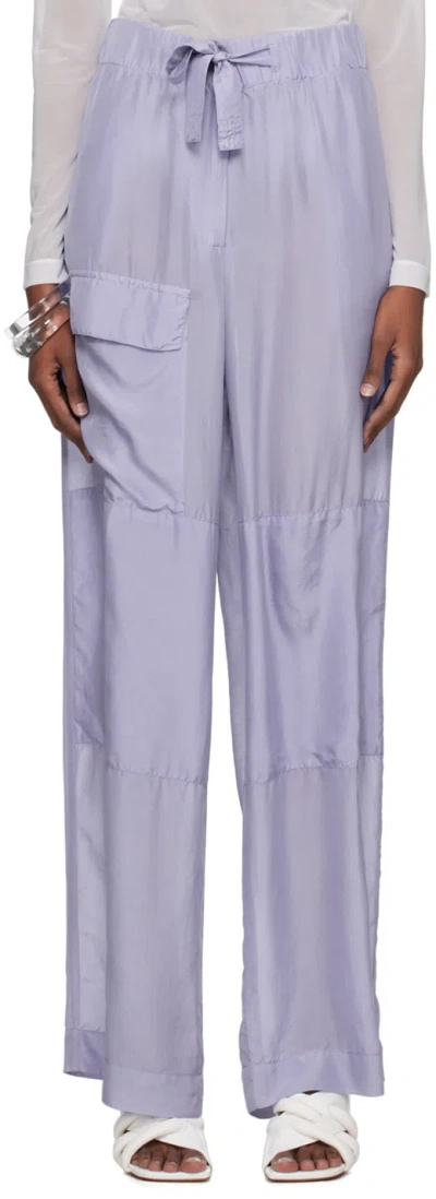 Dries Van Noten Purple Overdyed Trousers In 444 Lavender