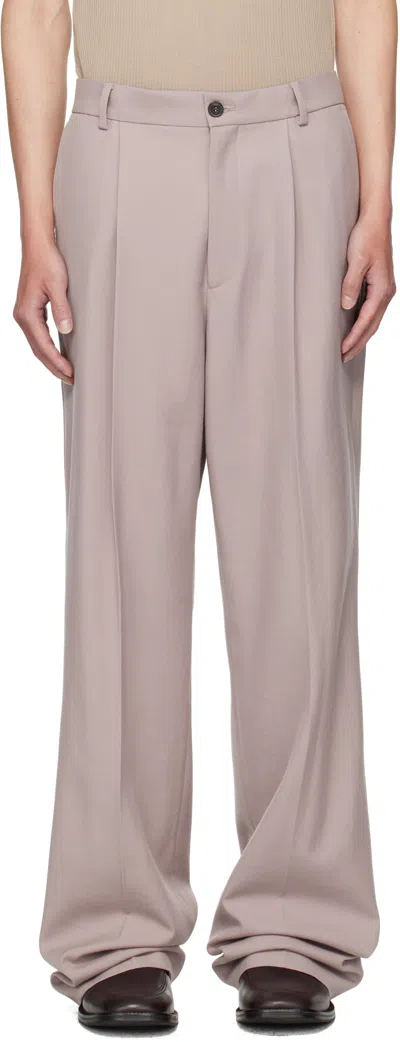 Dries Van Noten Purple Pleated Trousers In Pink