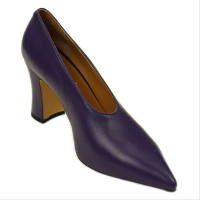 Dries Van Noten Purple Pointy Toe Thich Heel Pump