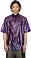 Dries Van Noten Purple Sheer Shirt In 401 Purple