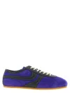 Dries Van Noten Suede Panel Sneakers Rubber Sole In Blue