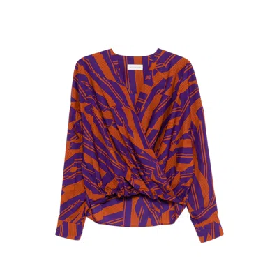Dries Van Noten Printed V-neck Blouse In Multi