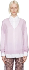 Dries Van Noten Purple Wool Sweater In 403 Lilac