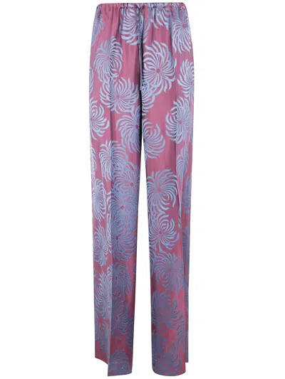 Dries Van Noten Puvis Long 2140 Double Die Jacquard Trouser In Multi