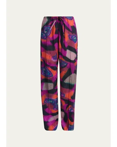 Dries Van Noten Puvis Long Drawstring Pants In Multi