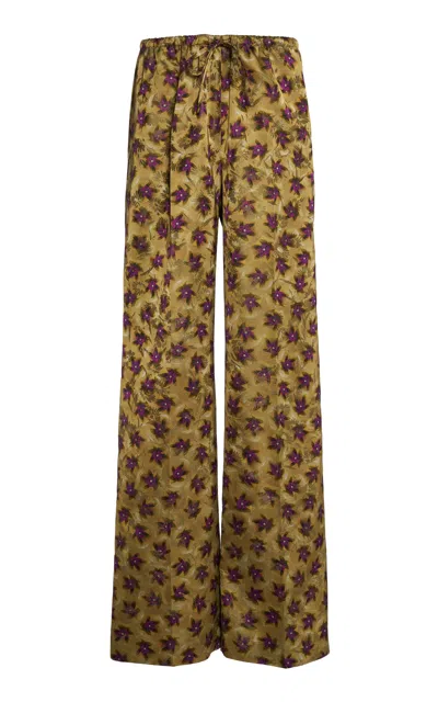 Dries Van Noten Puvis Long Drawstring Trousers In Pink