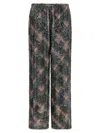 Dries Van Noten Waistband Pants Wide Leg Textured Fabric In Black