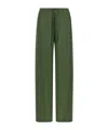 Dries Van Noten Cinched Waist Wide Leg Trousers In Green