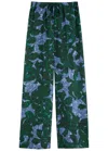 Dries Van Noten Multicolor Printed Pants In Green