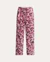 Dries Van Noten Puvis Printed Wide-leg Drawstring Pants In Fuchsia