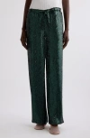 Dries Van Noten Puvis Sequined Wide-leg Drawstring Pants