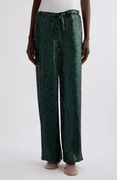 DRIES VAN NOTEN DRIES VAN NOTEN PUVIS SEQUIN DRAWSTRING PANTS