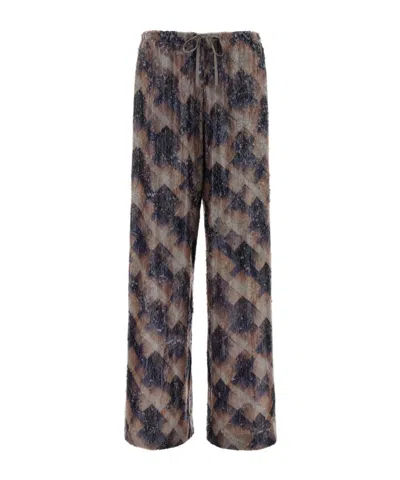 Dries Van Noten Puvis Sequin Embellished Pants In Multi