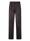 Dries Van Noten Patterned Elastic Waistband Relaxed Fit Trousers In Brown