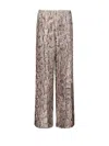 Dries Van Noten Puvis Straight Leg Casual Trouser Embroidered With All-over Sequins In Neutrals