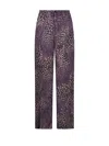 Dries Van Noten Printed Straight Leg Trousers With Elastic Waistband