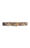 Dries Van Noten Python-effect Leather Belt In Python