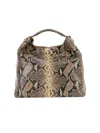 Dries Van Noten Womens Beige Python Leather Top-handle Bag In Beige