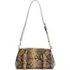 Dries Van Noten Python Print Leather Shoulder Bag