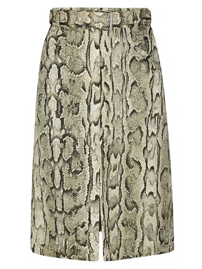 Dries Van Noten Python Skirt In Multi