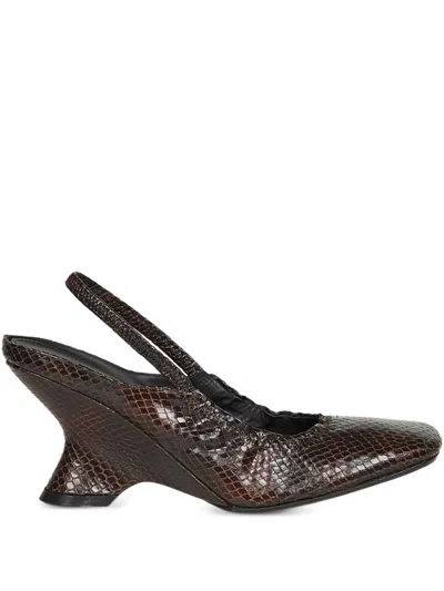 DRIES VAN NOTEN PYTHON SLINGBACKS