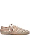 Dries Van Noten Leather-trimmed Satin Sneakers In Animal Print