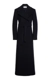 Dries Van Noten Rafaella Tassel-detailed Wool-blend Coat In Navy