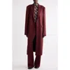 Dries Van Noten Raftan Wool Gabardine Longline Coat In Brown