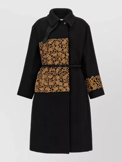 Dries Van Noten Rain Wool Fitted Jacket In Black