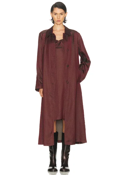 Dries Van Noten Raltonas Coat In Burgundy