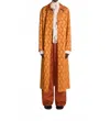 Dries Van Noten Patterned-jacquard Coat In Orange