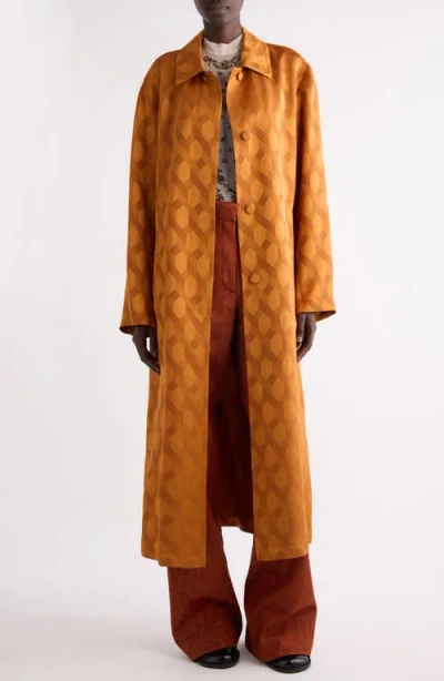 Dries Van Noten Raltonas Oversize Coat In Orange