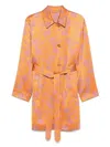 Dries Van Noten Ramblas Bis Coat In Orange