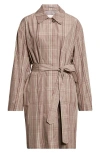Dries Van Noten Ramblasa Plaid Belted Coat In Brown