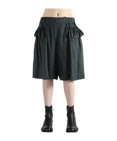 Dries Van Noten Ramie Culottes In Gray