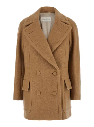 Dries Van Noten Short Coat In Camel