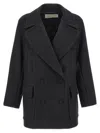 Dries Van Noten Randia Double-breasted Short Wool Coat